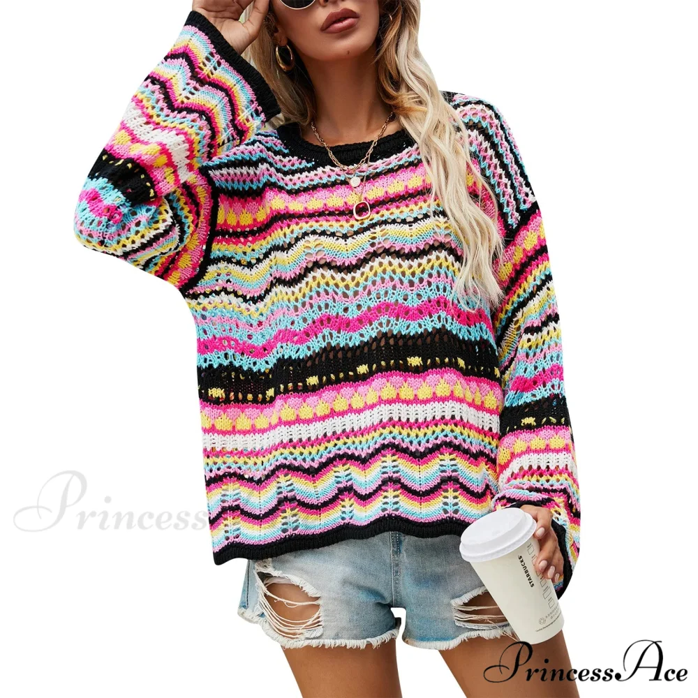 Retro 90s Knitted Bell Sleeves Jumper - Image 3