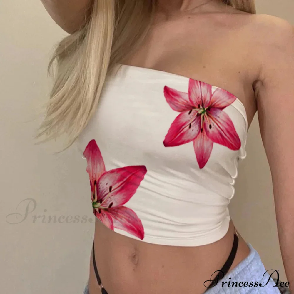 Retro Bandeau Sleek Crop Top - Image 2