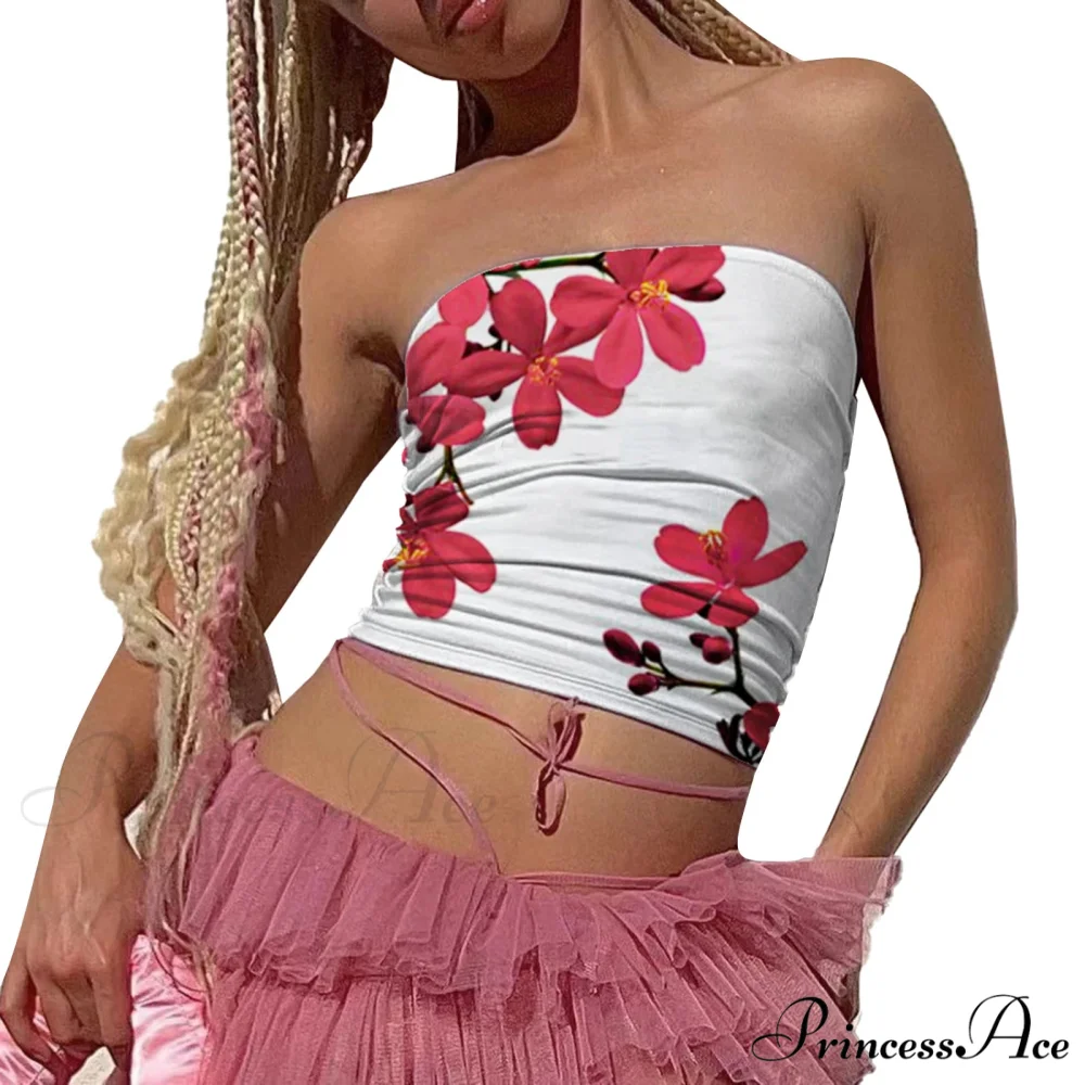 Retro Bandeau Sleek Crop Top - Image 4