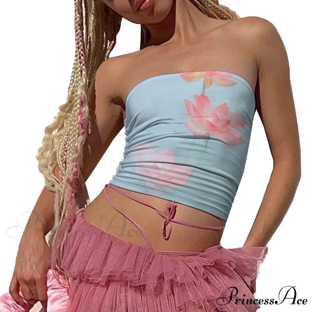 Retro Bandeau Sleek Crop Top - Image 6