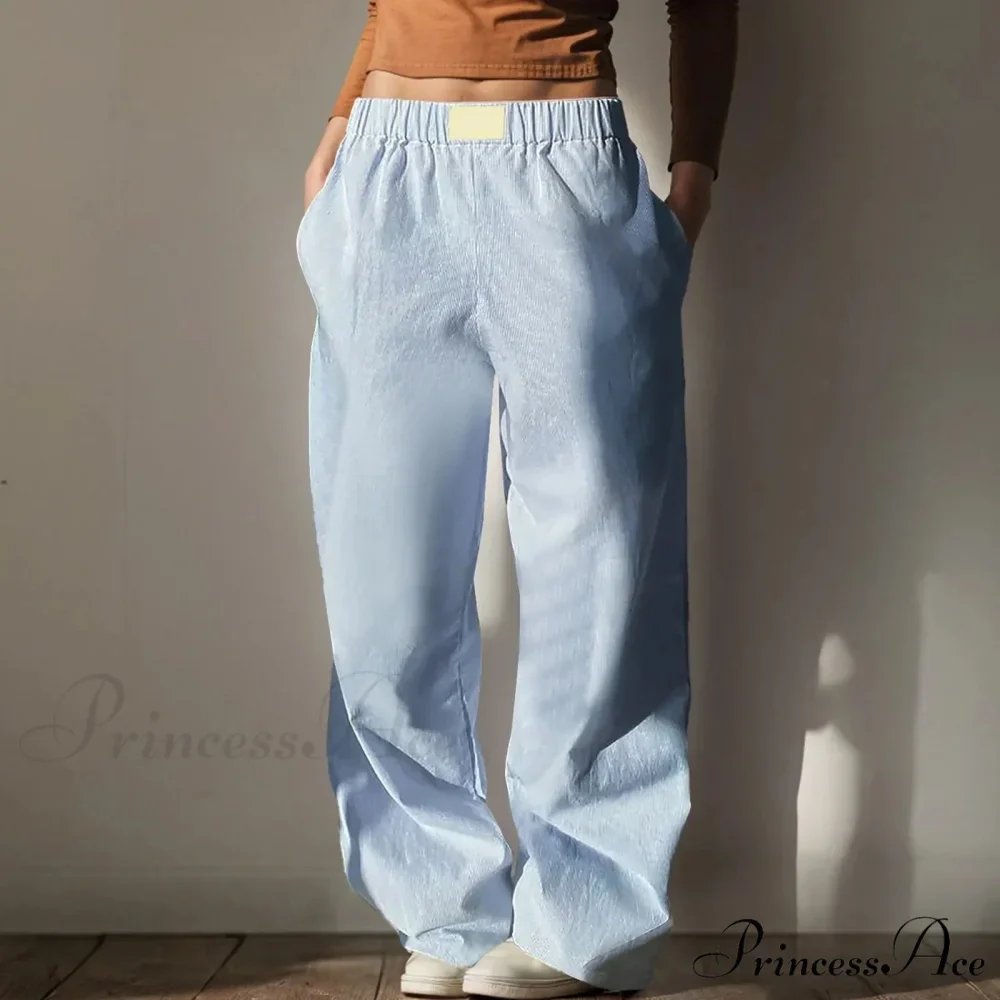 Retro Broad Leg Cinch High Rise Trousers - Image 3