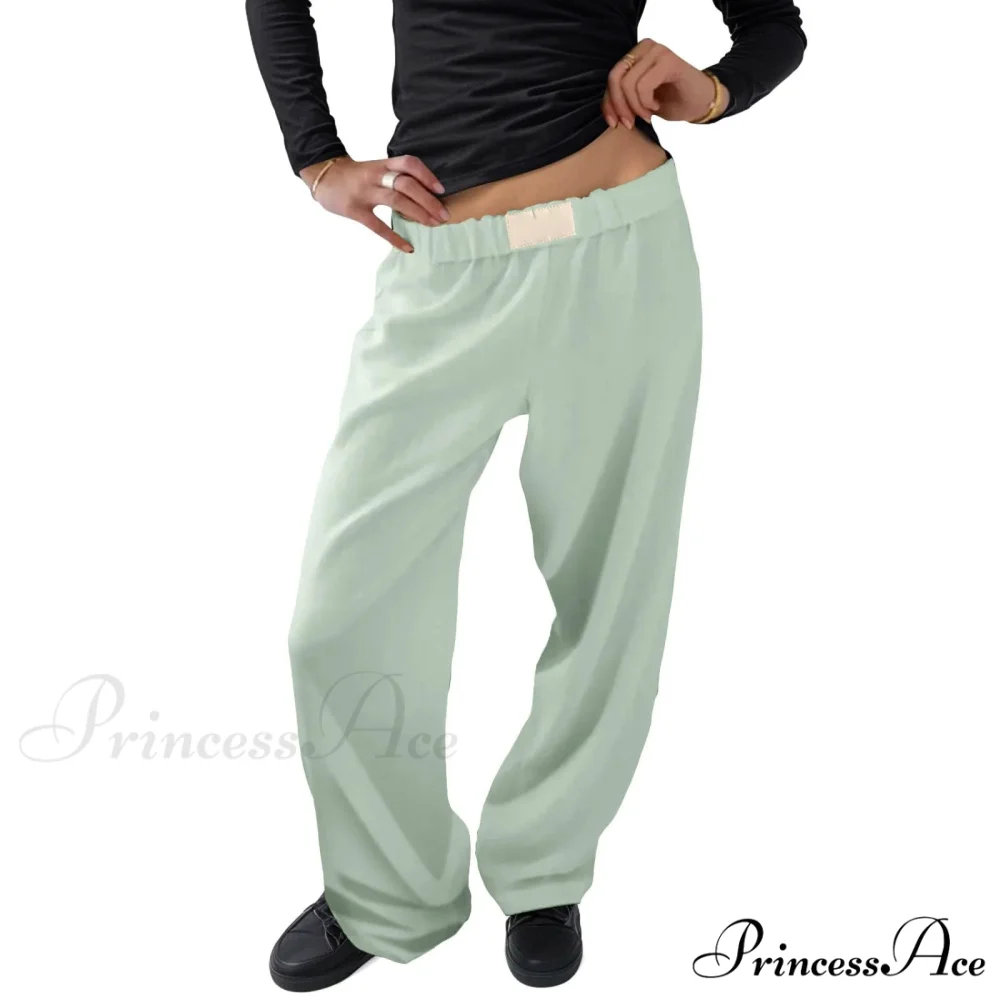 Retro Broad Leg Cinch High Rise Trousers - Image 6