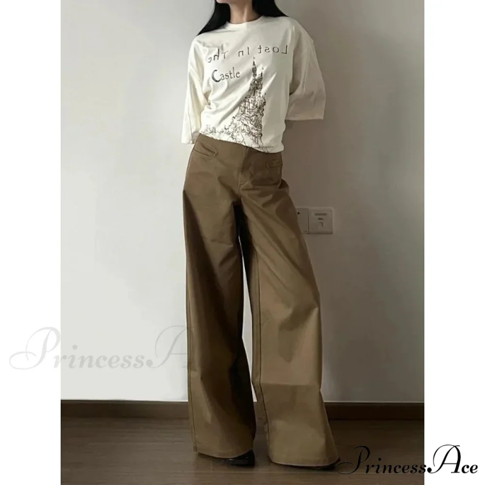 Retro Denim Broad Leg Trousers - Image 4