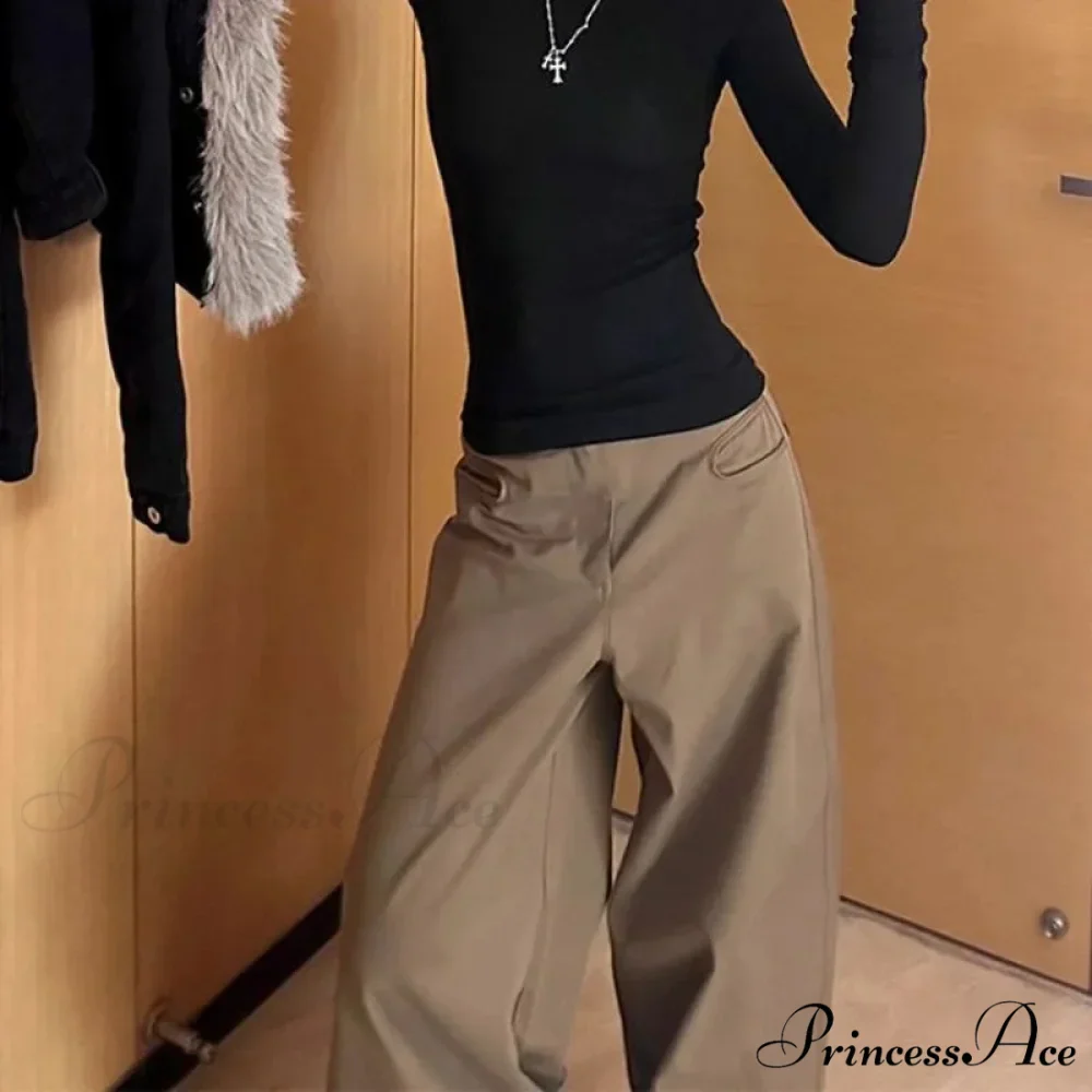 Retro Denim Broad Leg Trousers - Image 6