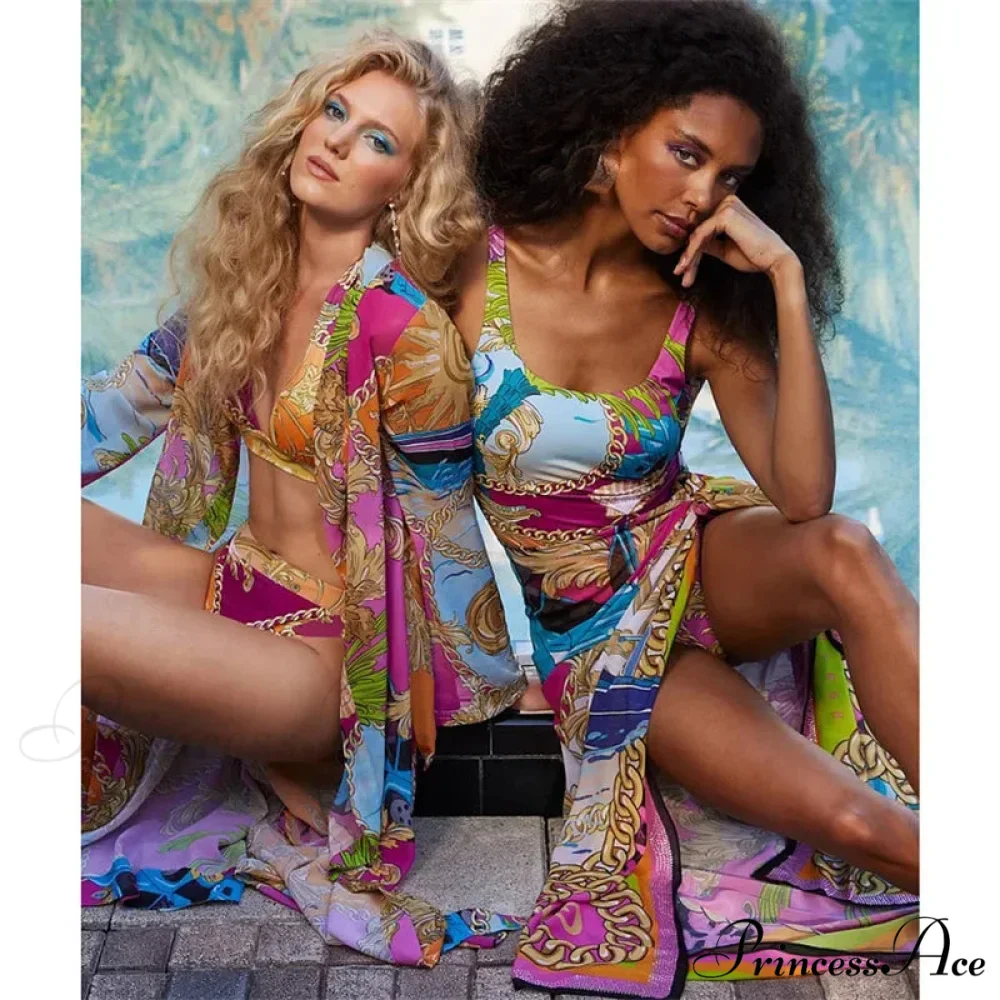 Retro Open-Back Single Piece Swimsuit - Image 2