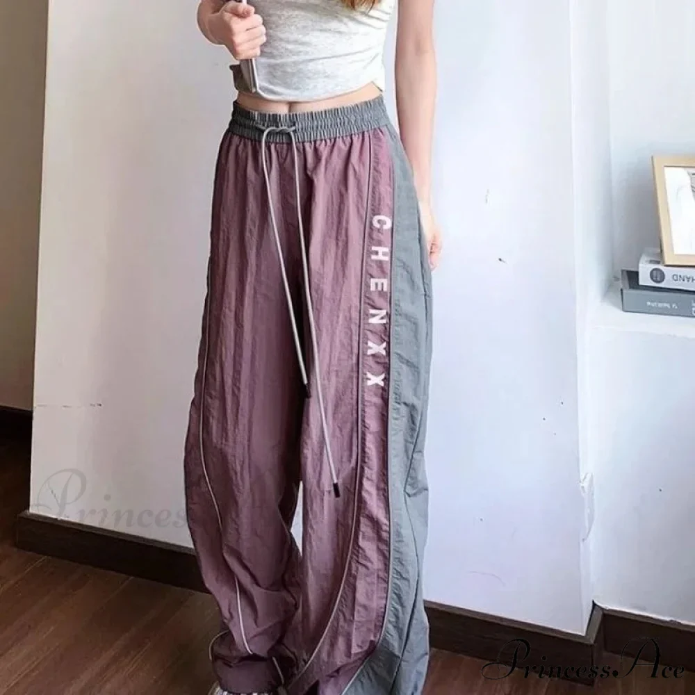 Retro Patchwork Stretchy Waist Trousers - Image 2