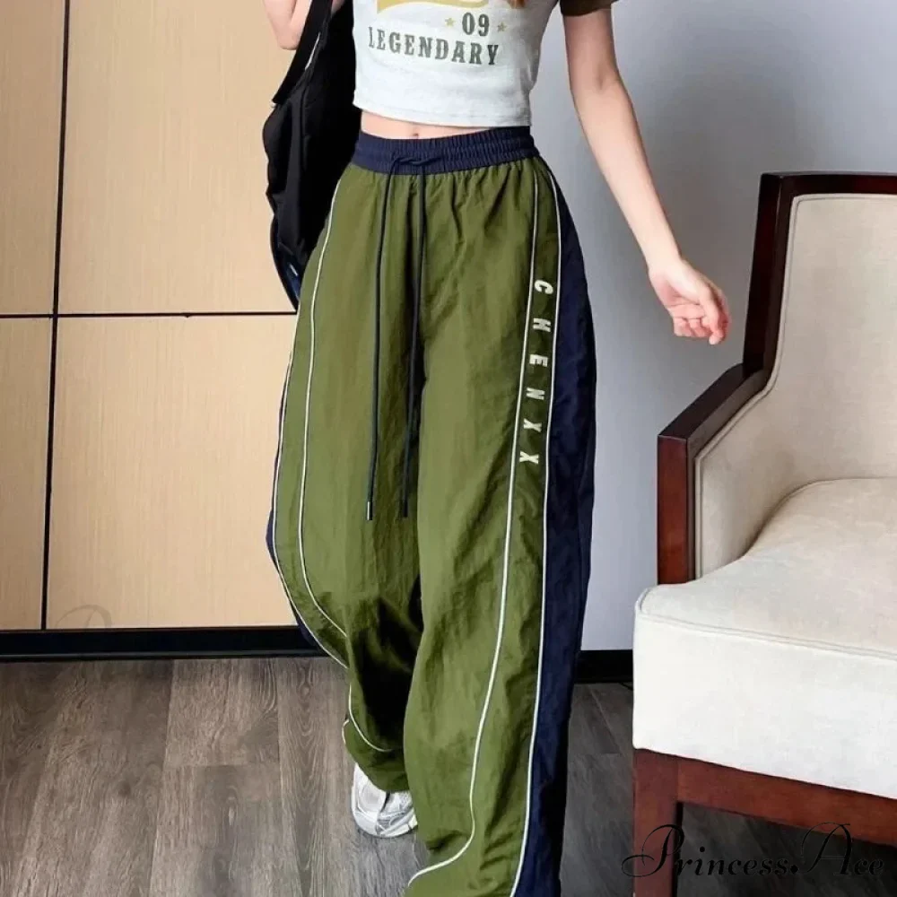 Retro Patchwork Stretchy Waist Trousers - Image 5