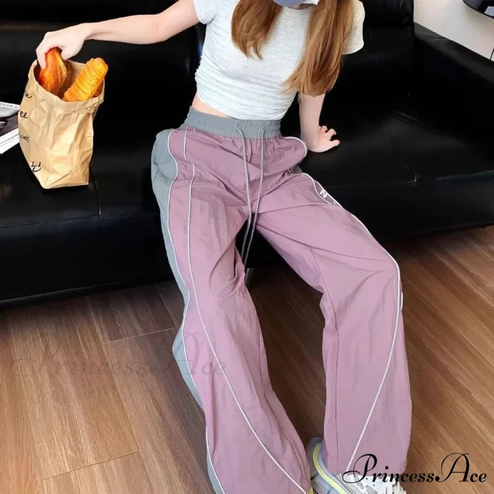 Retro Patchwork Stretchy Waist Trousers - Image 6