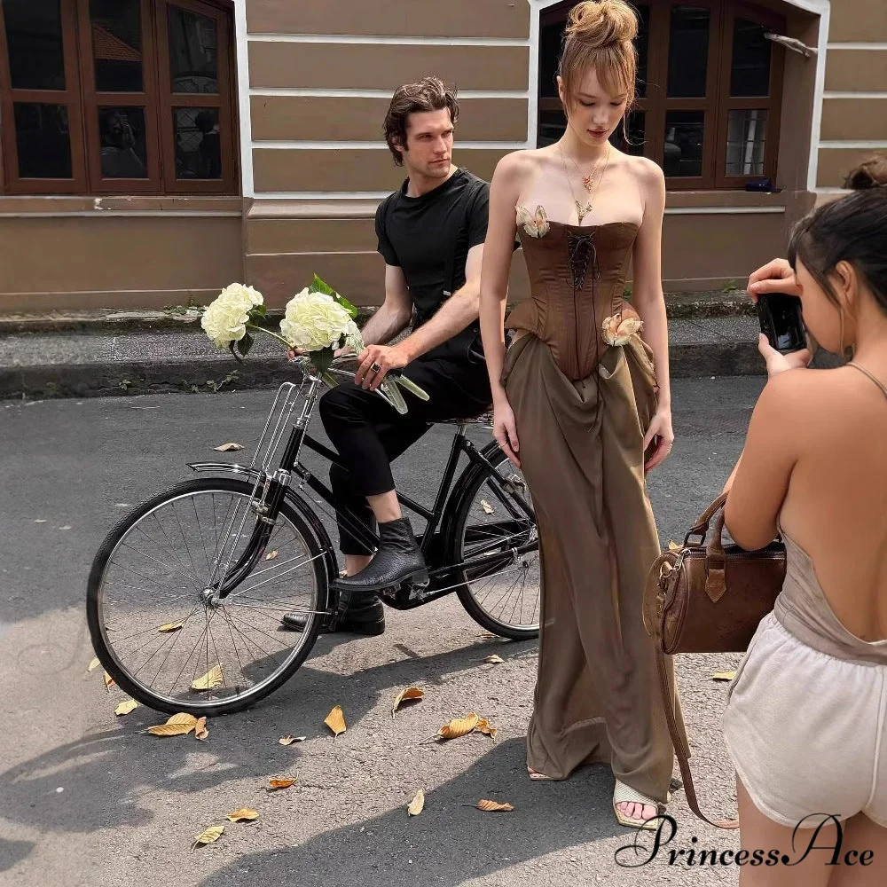 Retro Seductive Boned Waist Bandeau Prom Dress - Image 3
