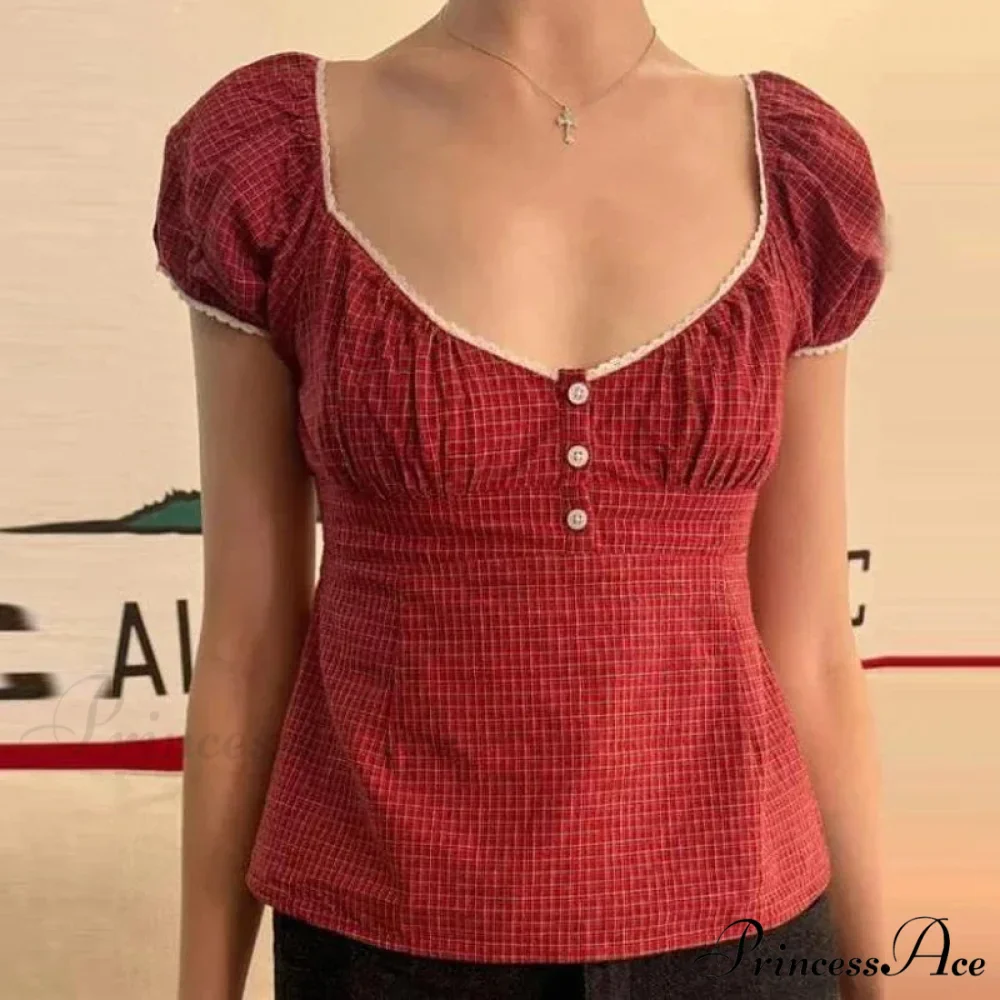 Retro Square Neck Milkmaid Crop Top