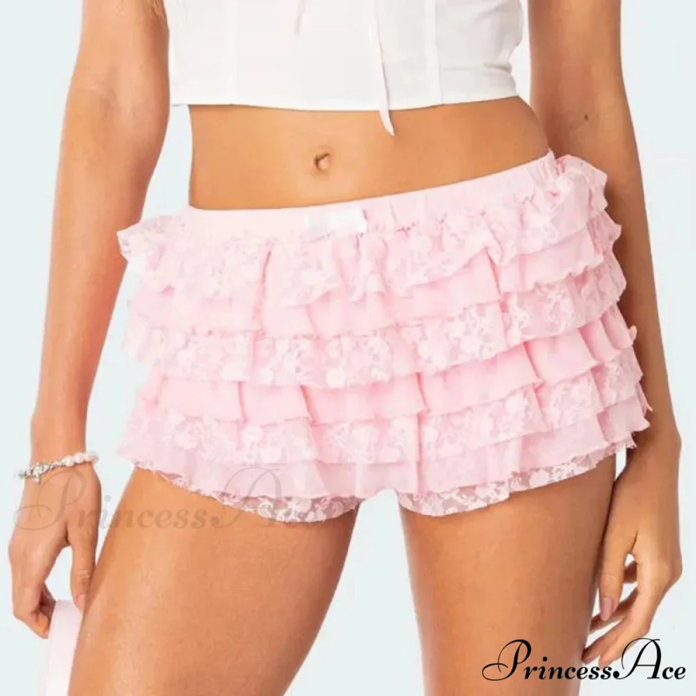 Ribbon Lace Trim Japanese Street Style Brief - Image 4