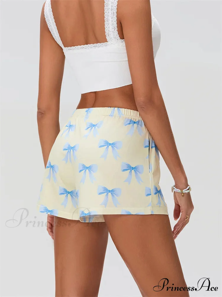 Ribbon Pattern Stretchy Sleep Short - Image 4