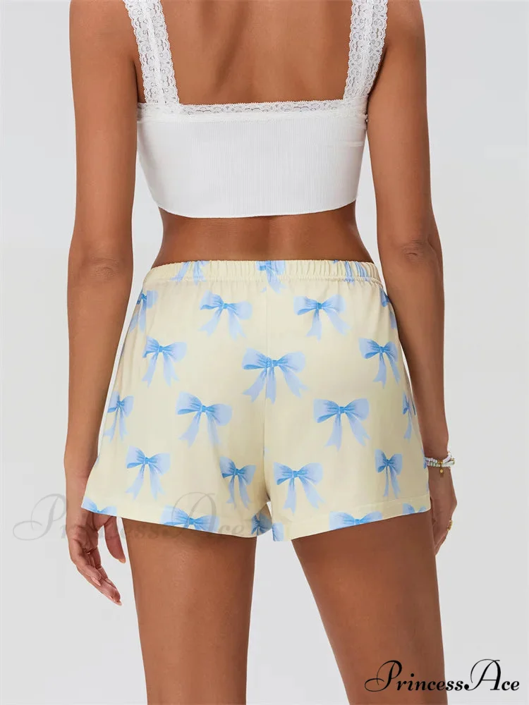 Ribbon Pattern Stretchy Sleep Short - Image 5