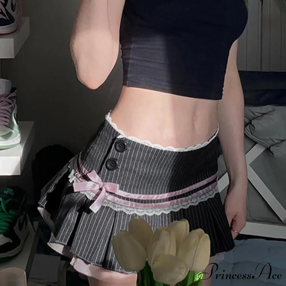 Rose Bow Sewn Gathered Skirt - Image 3