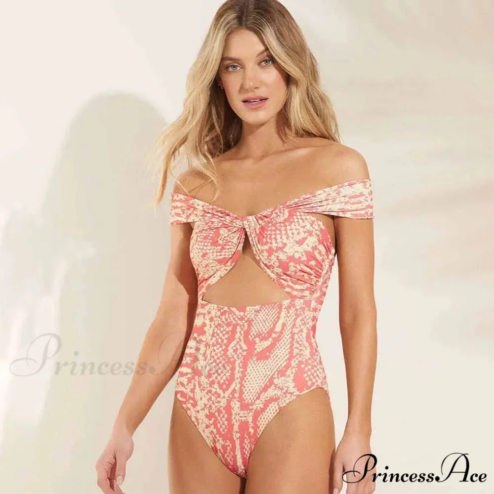 Rose Dual-Sided Silhouette Off-The-Shoulder One Piece - Image 2