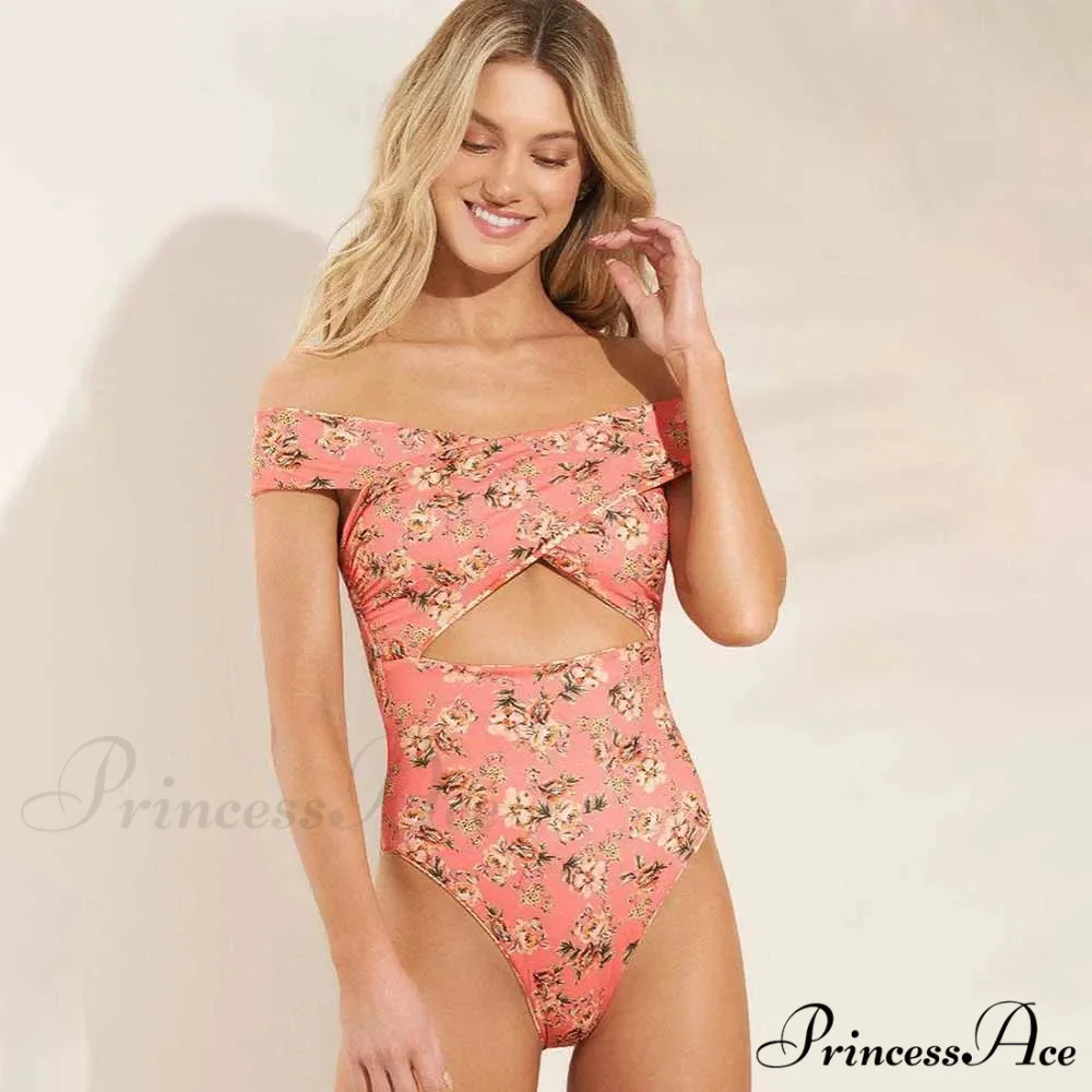 Rose Dual-Sided Silhouette Off-The-Shoulder One Piece - Image 4