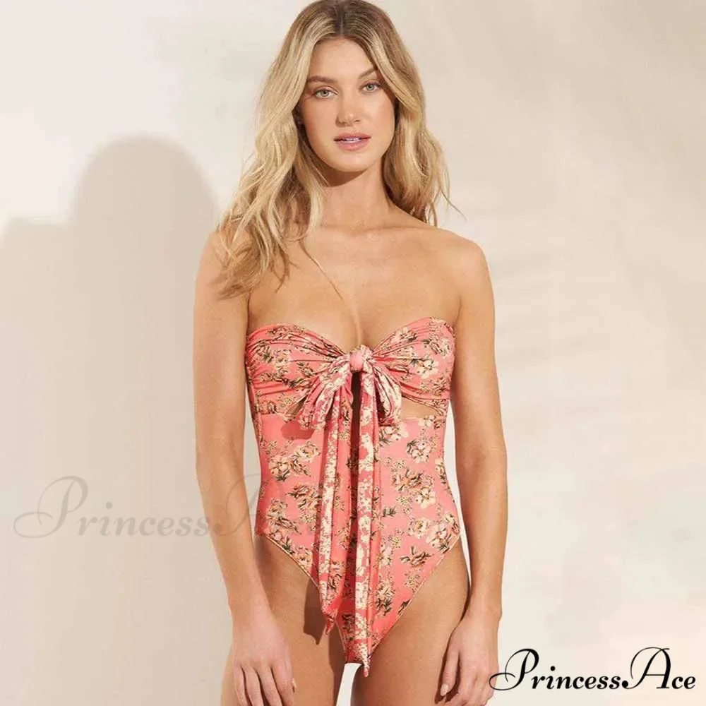 Rose Dual-Sided Silhouette Off-The-Shoulder One Piece - Image 5