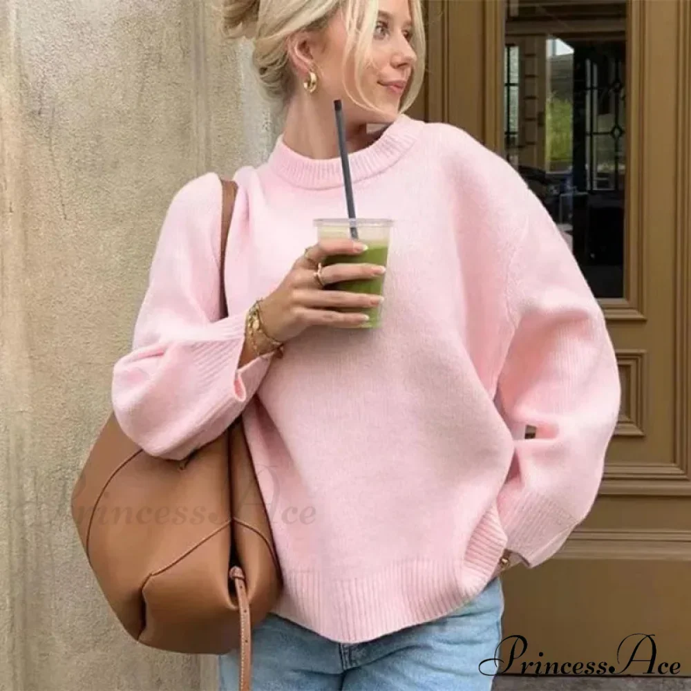 Rose O-neck Baggy Informal Pullover Jumper - Image 2