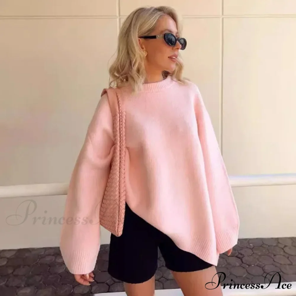 Rose O-neck Baggy Informal Pullover Jumper - Image 3