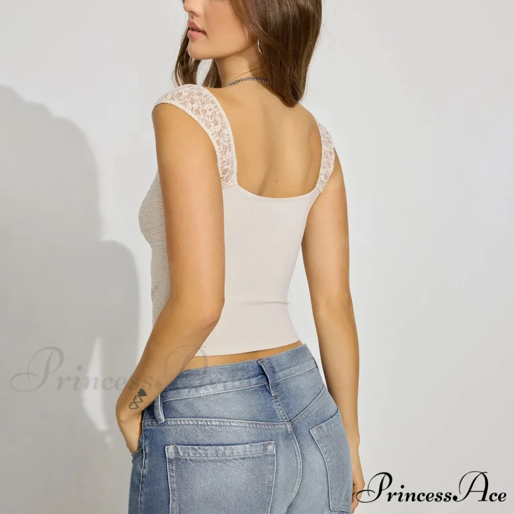 Rotate Front Lace Blossom Crop Top - Image 2