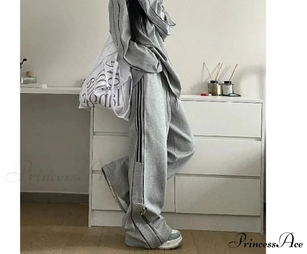 Rough Striped Sweatpants Harajuku Trousers - Image 3