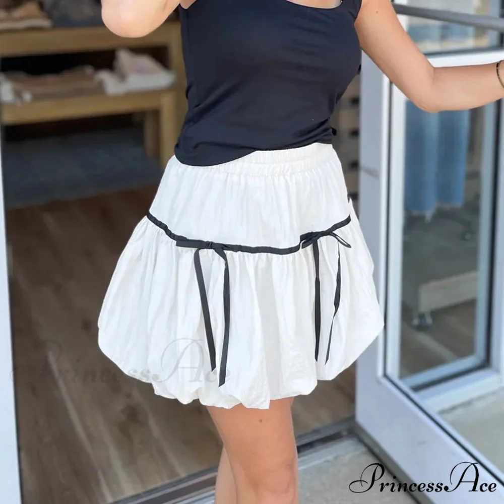 Round High Waist Balloon Skirt - Image 3