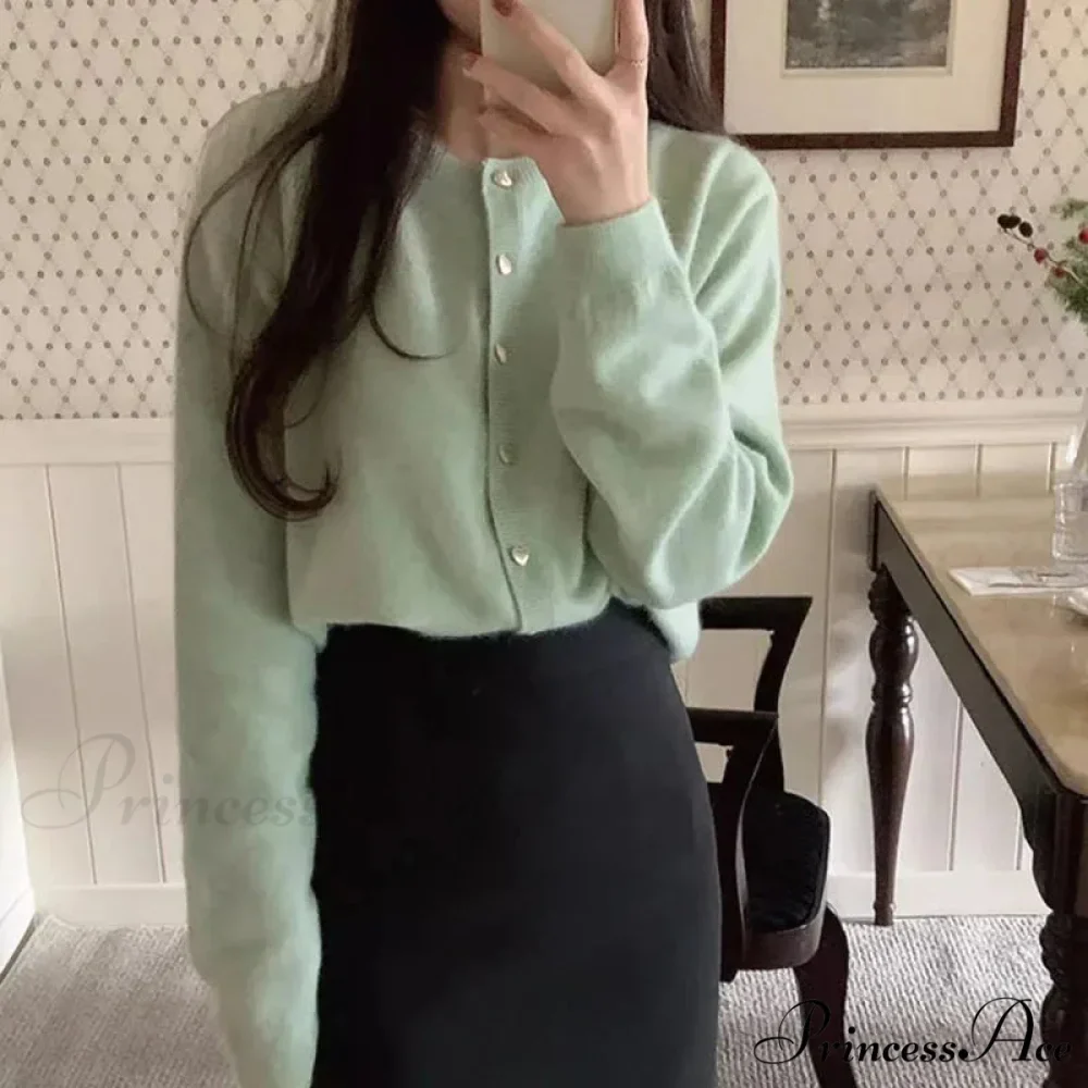 Round-neck Extended Sleeve Informal Cardigan - Image 2