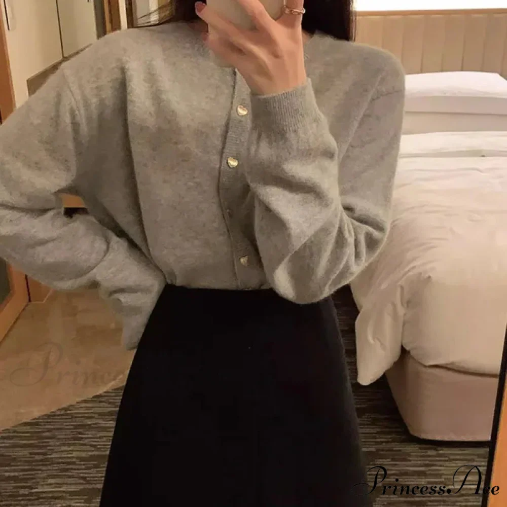 Round-neck Extended Sleeve Informal Cardigan - Image 7