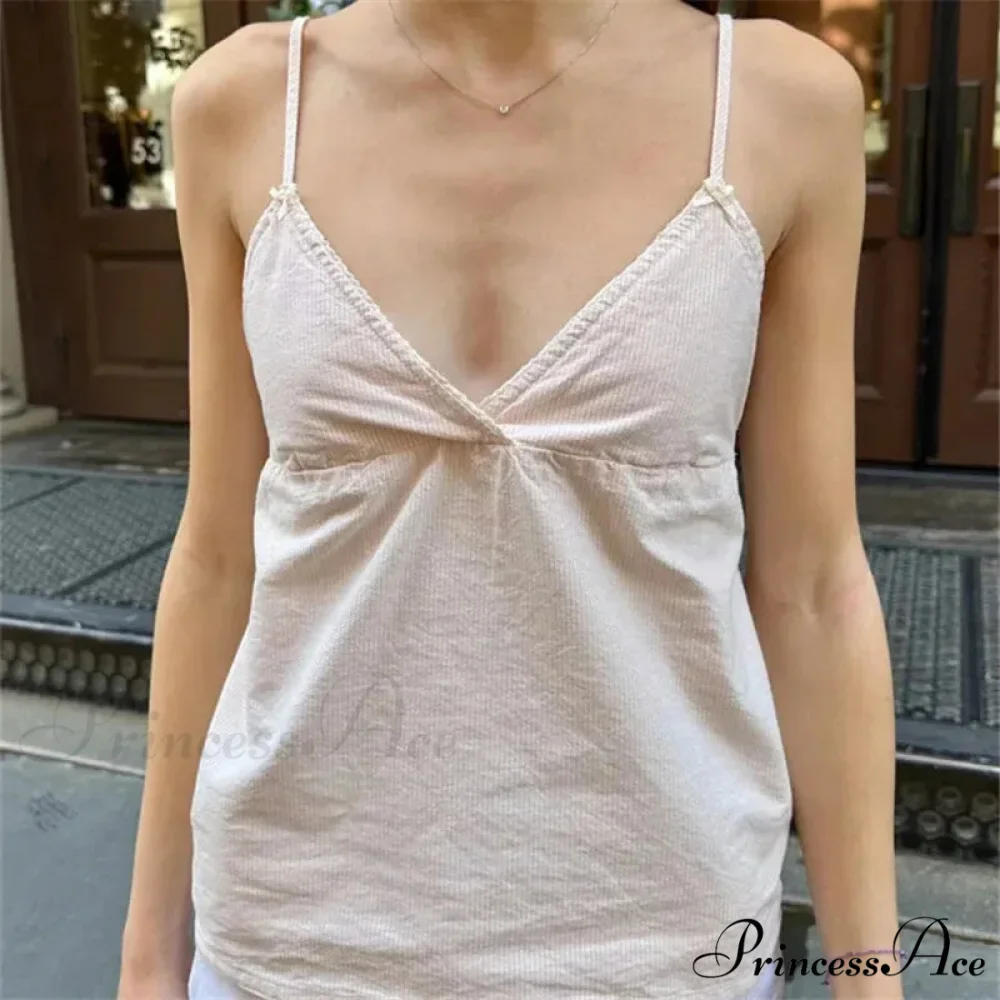 Ruffled Thin Strap Midriff Top - Image 2