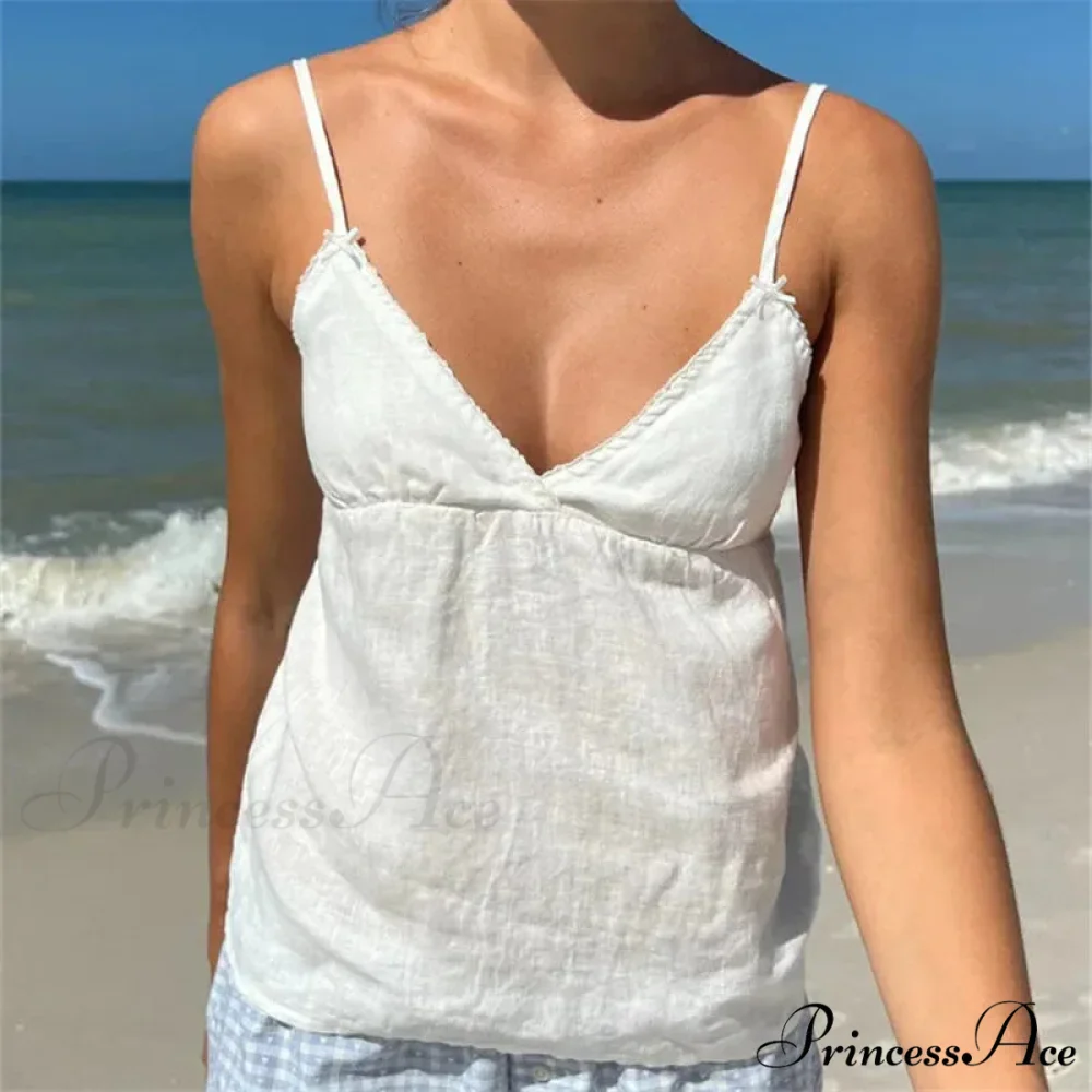 Ruffled Thin Strap Midriff Top - Image 5
