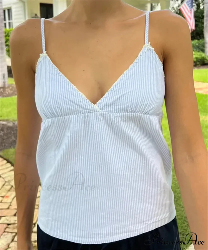 Ruffled Thin Strap Midriff Top - Image 7