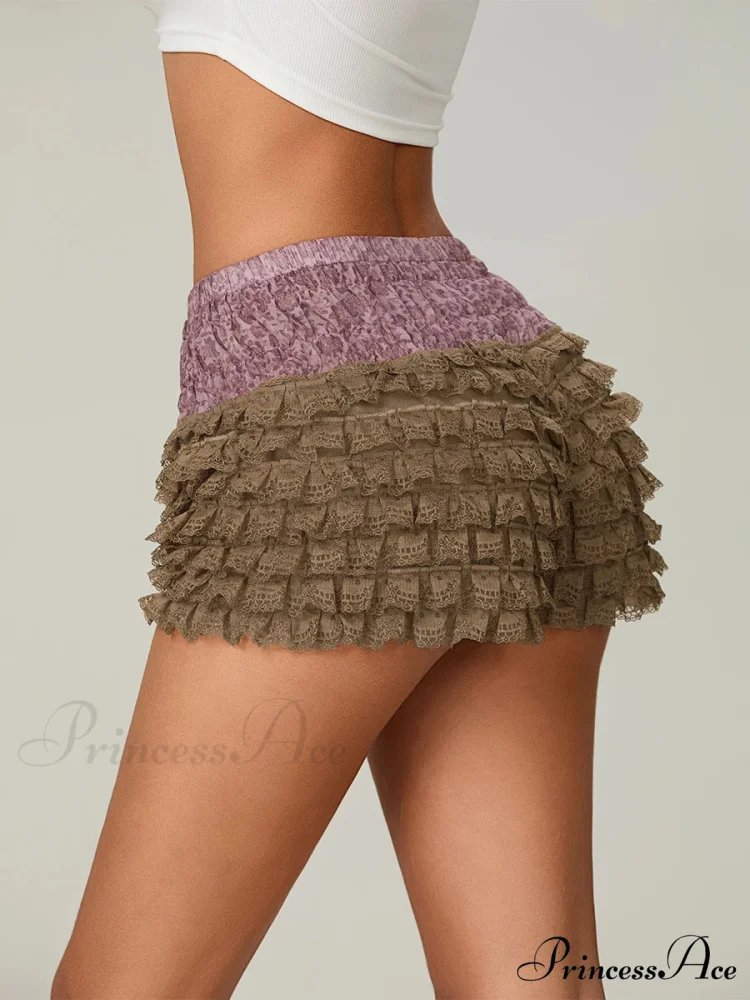 Ruffled Tiered Patchwork Short - Image 4