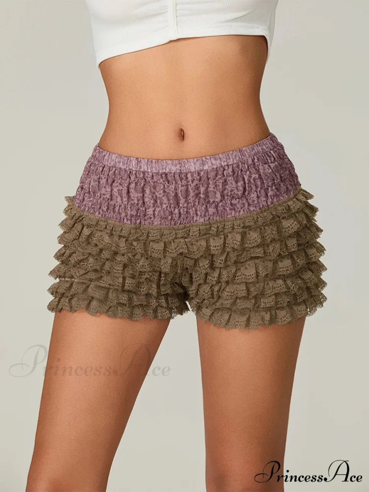 Ruffled Tiered Patchwork Short - Image 5