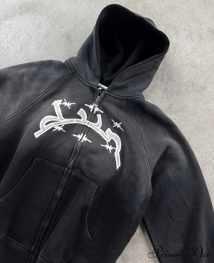 Sacred Stitched Zip Up Hoodie - Image 2