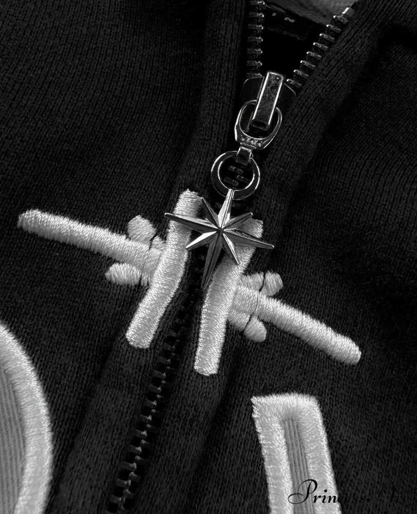 Sacred Stitched Zip Up Hoodie - Image 3