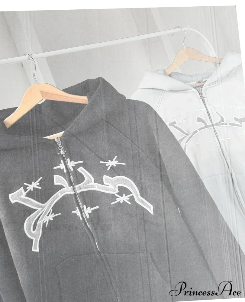 Sacred Stitched Zip Up Hoodie - Image 4
