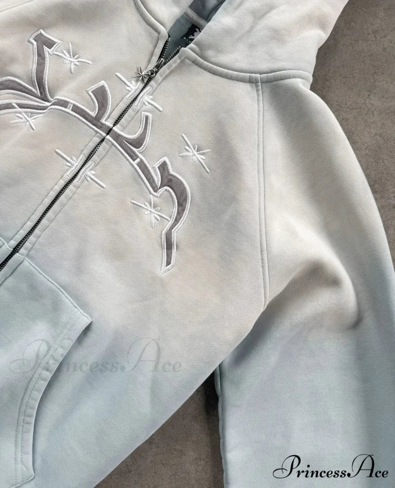 Sacred Stitched Zip Up Hoodie - Image 6