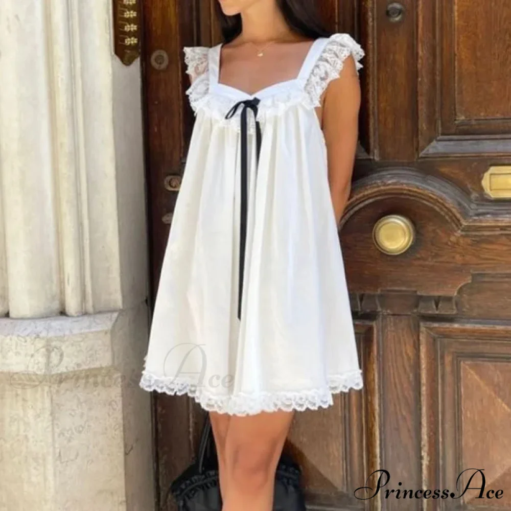 Satin Knot Infant Mini Dress - Image 2