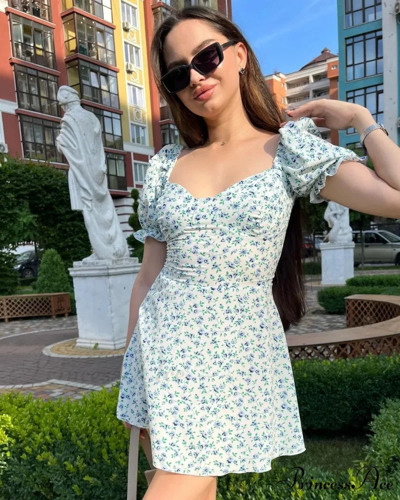 Seductive Blossom Pattern Envelop Blossom Dress - Image 10