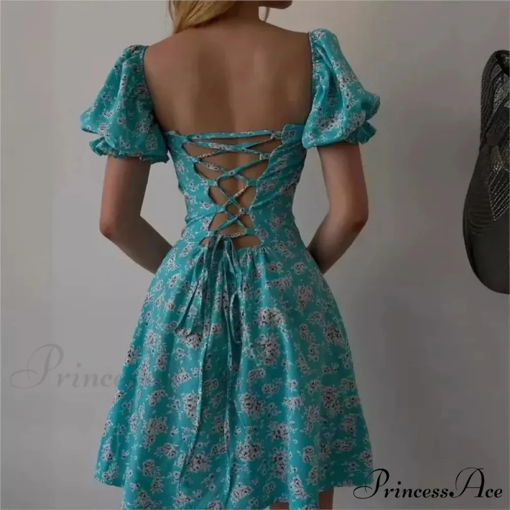 Seductive Blossom Pattern Envelop Blossom Dress - Image 4