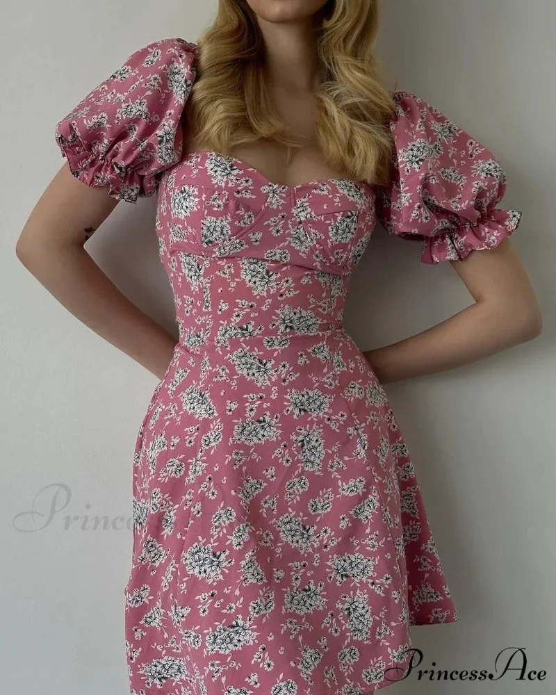 Seductive Blossom Pattern Envelop Blossom Dress - Image 8