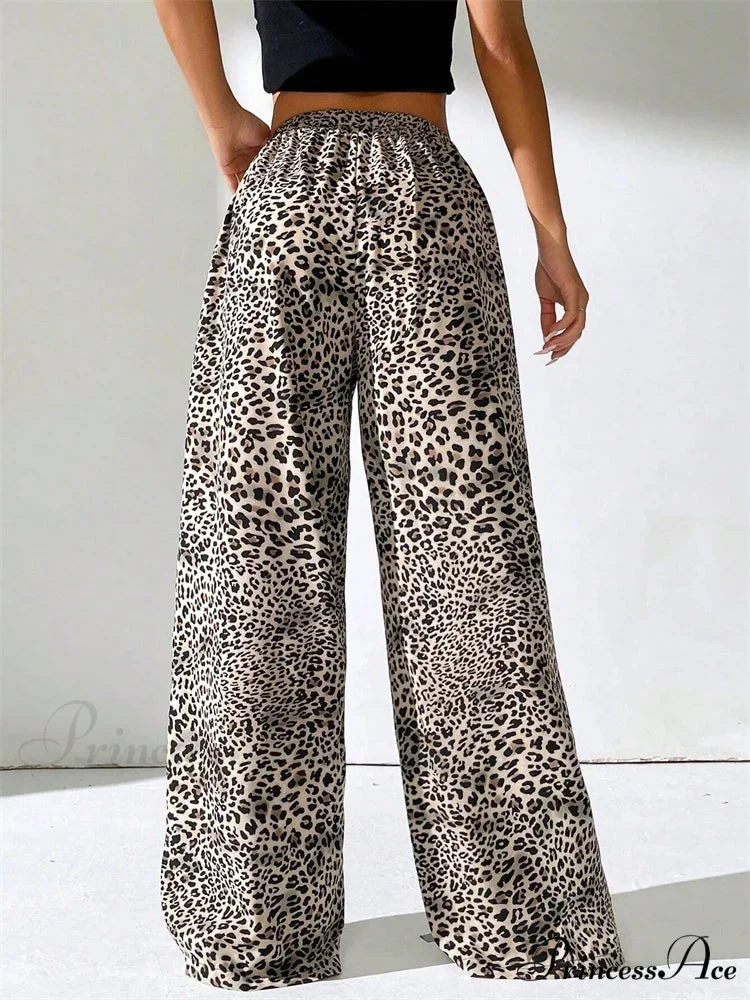 Seductive Striped Side Split Tie-Up Wide-Leg Sweatpant - Image 2