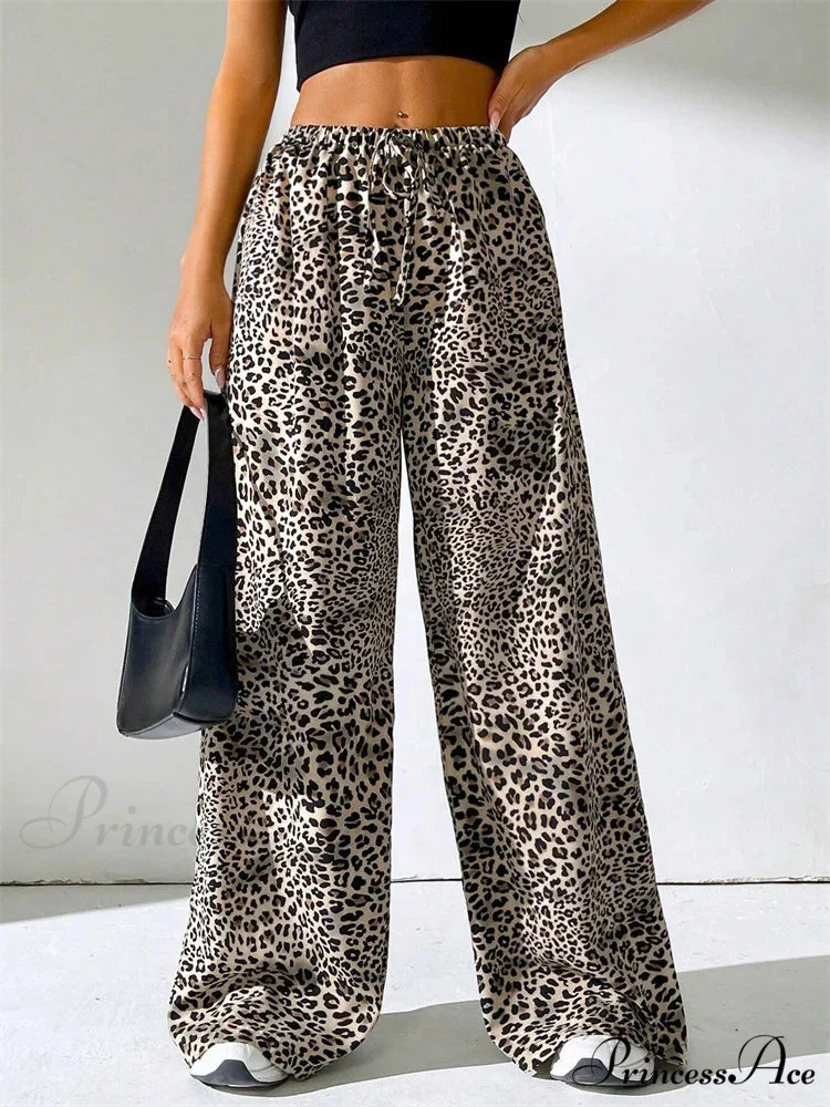 Seductive Striped Side Split Tie-Up Wide-Leg Sweatpant - Image 5