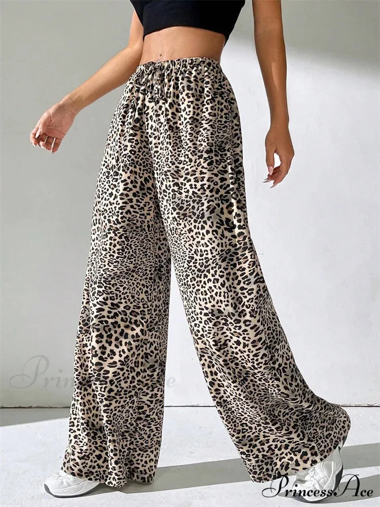 Seductive Striped Side Split Tie-Up Wide-Leg Sweatpant - Image 6