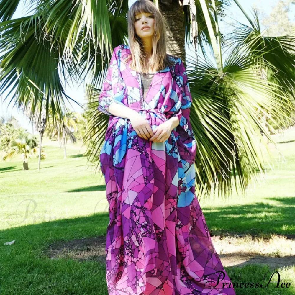 Sheer Cheetah Pattern Kimono Hippie Swimsuit Cover Up - Image 9