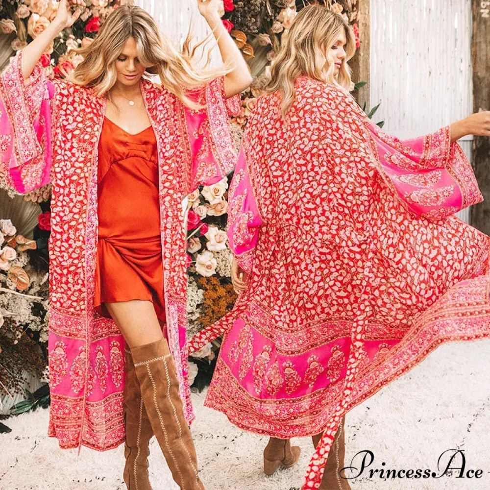 Sheer Leopard Print Kimono Bohemian Beach Cover up - Image 11