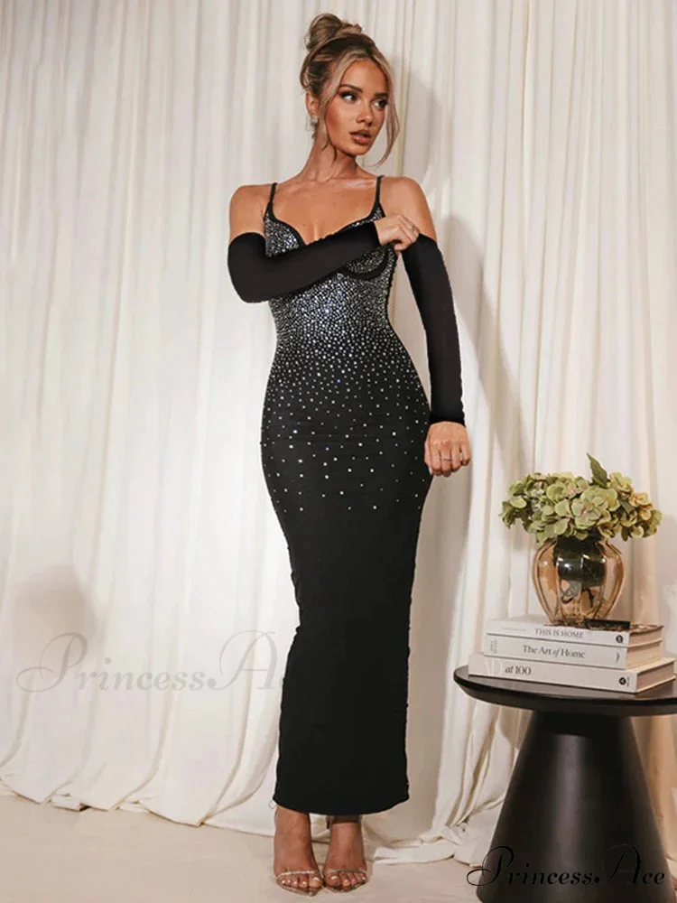 Shimmer Glitter Gemstones Holiday Gown - Image 2