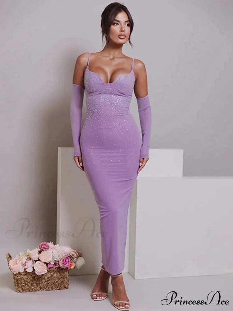 Shimmer Glitter Gemstones Holiday Gown - Image 3