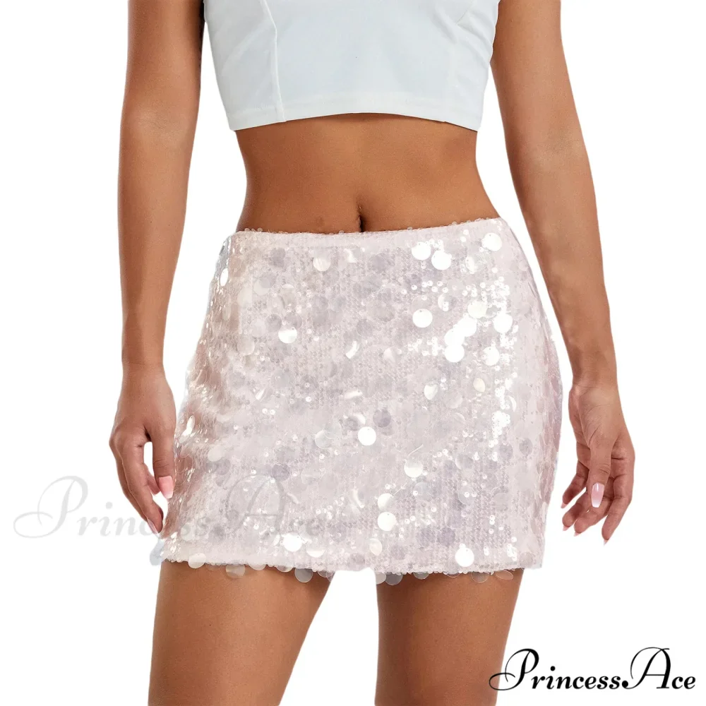 Shimmer Sequin Sparkle Mini Skirt - Image 10