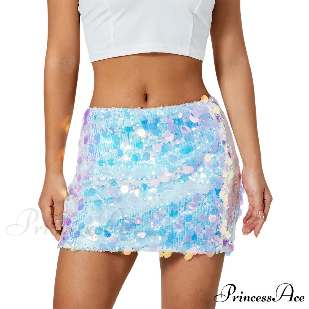 Shimmer Sequin Sparkle Mini Skirt - Image 7